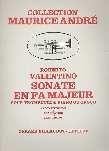 Sonate fa majeur pour trompette&nbsp;&nbsp;et piano ou orgue&nbsp;&nbsp;
