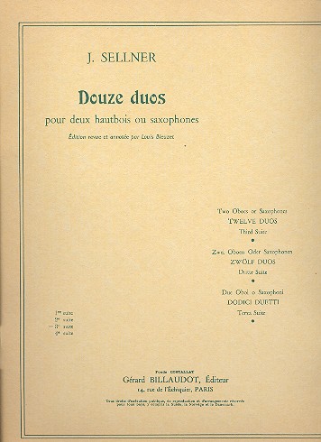 12 duos vol.3 (nos.7-9) pour  2 hautbois ou saxophones  