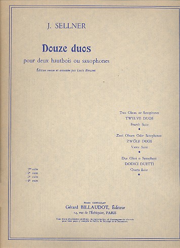 12 duos vol.4 (nos.10-12)  pour 2 hautbois (saxophones)  