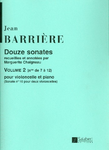 12 sonates vol.2 (nos.7-12)  pour violoncelle et piano  