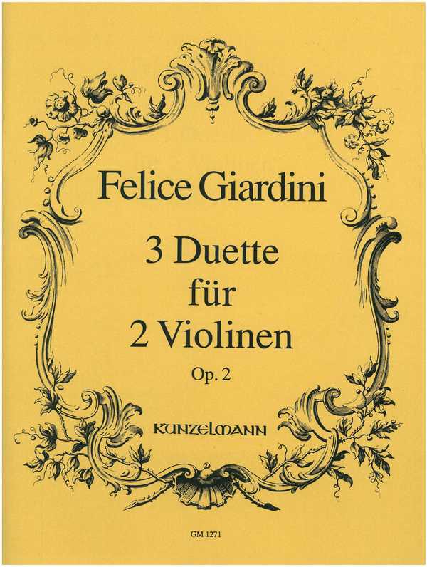 3 Duette op.2  für 2 Violinen  2 Spielpartituren