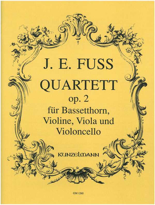 Quartett op.2  für Bassetthorn, Violine, Viola und Violoncello  Stimmen