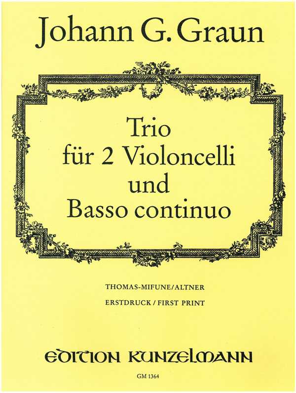 Trio&nbsp;&nbsp;für 2 Violoncelli und Bc&nbsp;&nbsp;