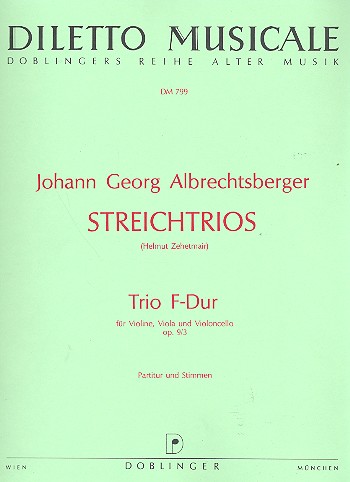 Streichtrio F-Dur op.9,3  Partitur und Stimmen  