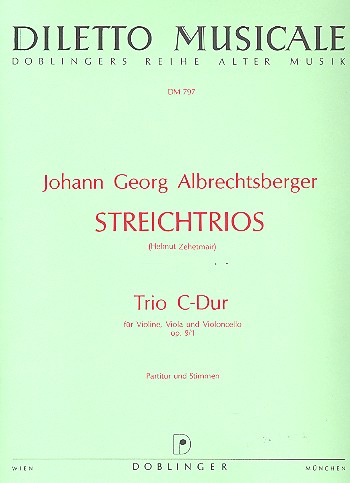 Trio C-Dur op.9,1  für Violine, Viola und Violoncello  Partitur und Stimmen