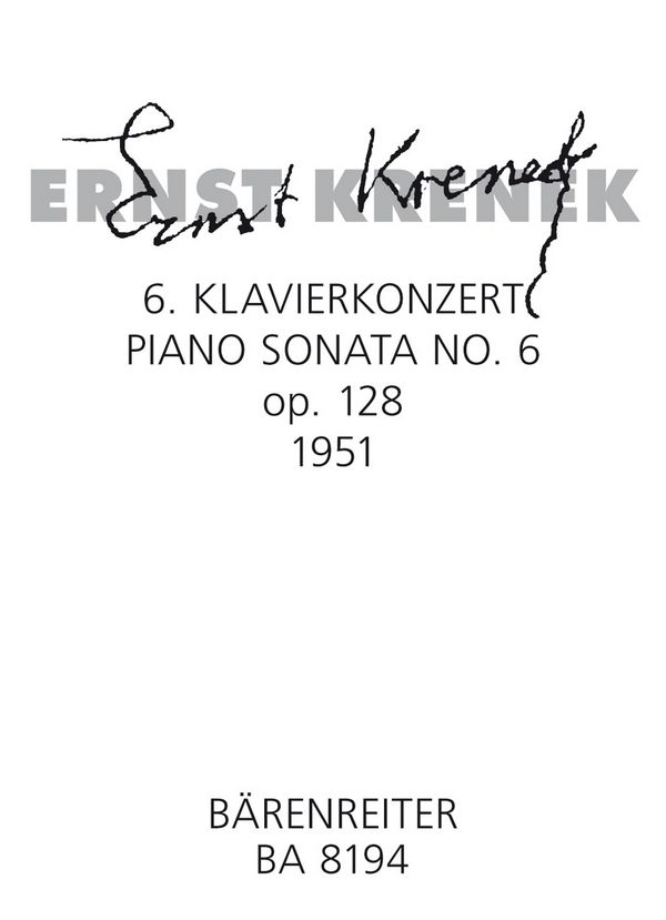 SONATE NR. 6 FUER KLAVIER  OP.128 (1951)  