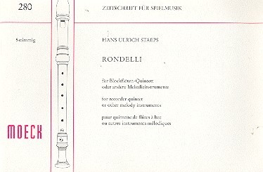 Rondelli für 5 Blockflöten&nbsp;&nbsp;(SSAA A/T)&nbsp;&nbsp;Spielpartitur
