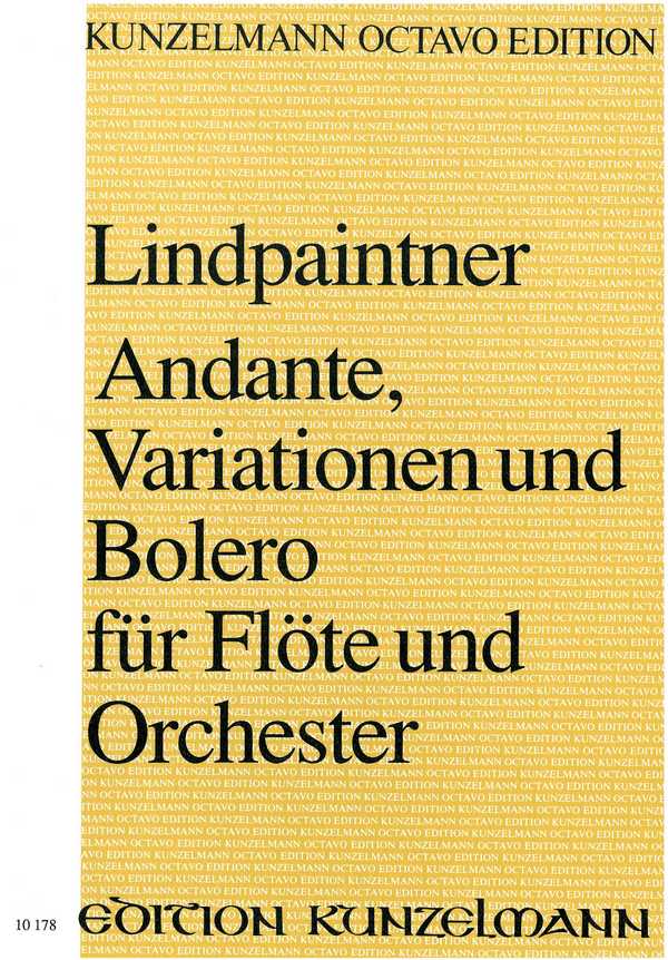 Andante, Variationen und Bolero op.62&nbsp;&nbsp;für Flöte und Orchester&nbsp;&nbsp;Partitur