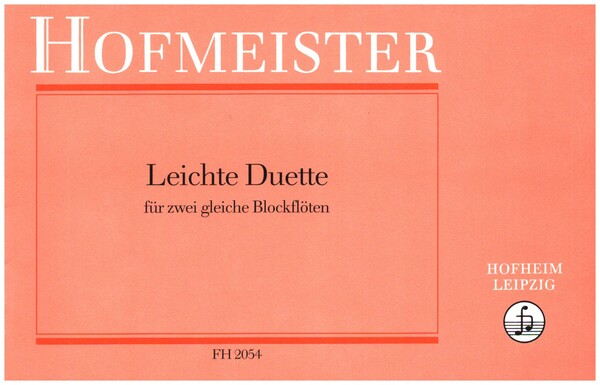 Leichte Duette&nbsp;&nbsp;für 2 gleiche Blockflöten&nbsp;&nbsp;