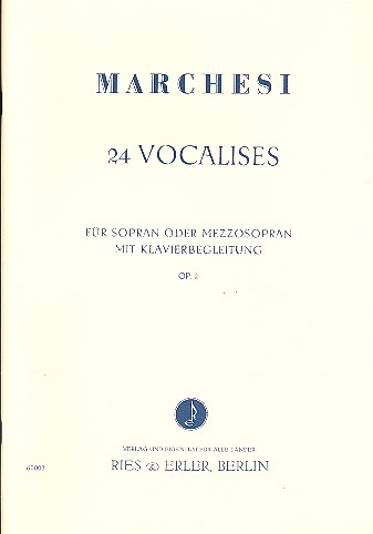 24 Vocalises op.2 für Sopran  (Mezzosopran) und Klavier  Klavier