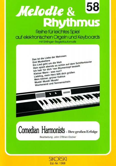 Comedian Harmonists: Ihre grossen  Erfolge für E-Orgel / Keyboard  