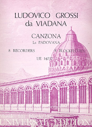 Canzona für 8 Blockflöten  (SATB/SATB)  Partitur und Stimmen  