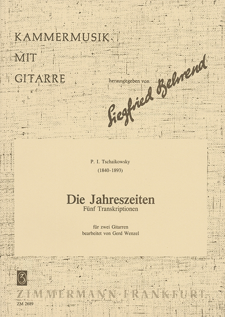 DIE JAHRESZEITEN 5 TRANSKRIPTIO-&nbsp;&nbsp;NEN FUER 2 GITARREN&nbsp;&nbsp;