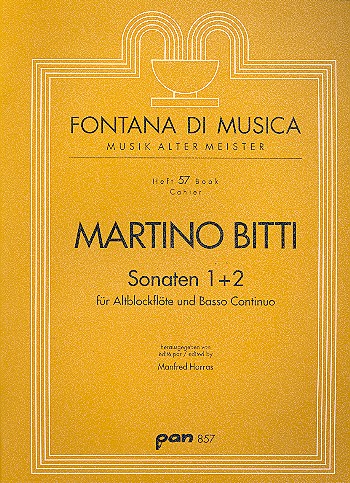 Sonaten 1 und 2 für  Altblockflöte und Bc  