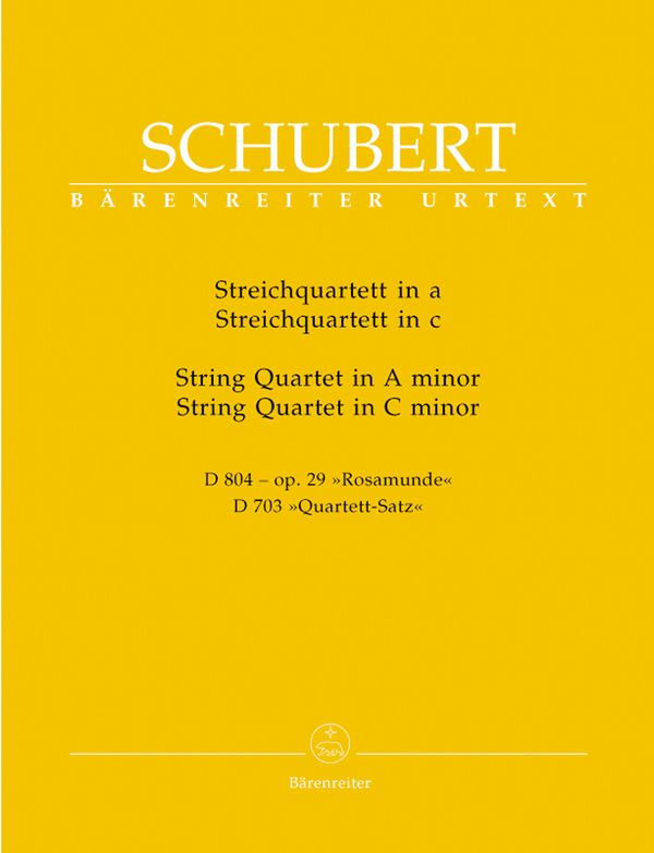Streichquartett a-Moll und Streichquartett c-Moll&nbsp;&nbsp;&nbsp;&nbsp;Stimmen
