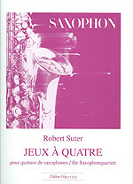 JEUX A QUATRE POUR QUATOR DE  SAXOPHONES VON 1976, SPIELPARTITUR  REPRODUKTION NACH DER HANDSCHRIFT