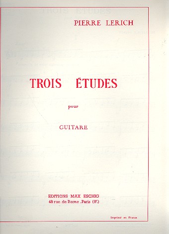 3 Etudes pour guitare    