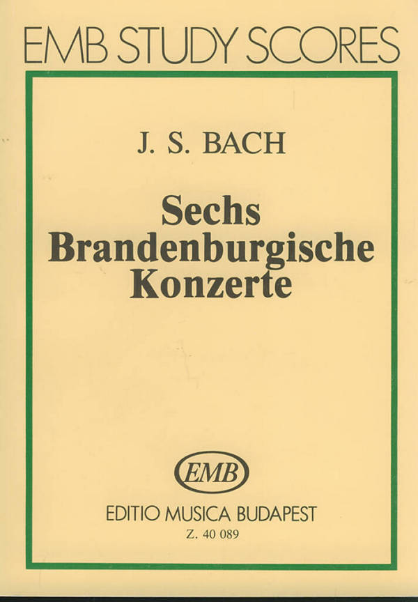 6 Brandenburgische Konzerte&nbsp;&nbsp;Studienpartitur&nbsp;&nbsp;