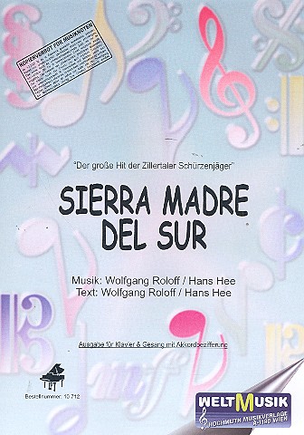 Sierra madre del sur&nbsp;&nbsp;für Gesang und Klavier&nbsp;&nbsp;Einzelausgabe 