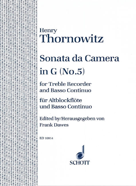 Sonata da camera in G&nbsp;&nbsp;for treble recorder and piano&nbsp;&nbsp;
