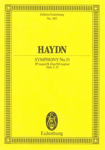 Symphony b flat major Hob.I:51&nbsp;&nbsp;for orchestra&nbsp;&nbsp;study score