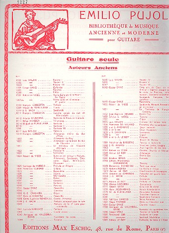 Estudios criollos pour guitare&nbsp;&nbsp;&nbsp;&nbsp;