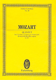 Quintett D-Dur KV593&nbsp;&nbsp;für 2 Violinen, 2 violen und violoncello&nbsp;&nbsp;Studienpartitur