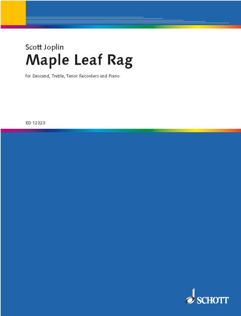 Maple Leaf Rag  für 3 Blockflöten (SAT) und Klavier  