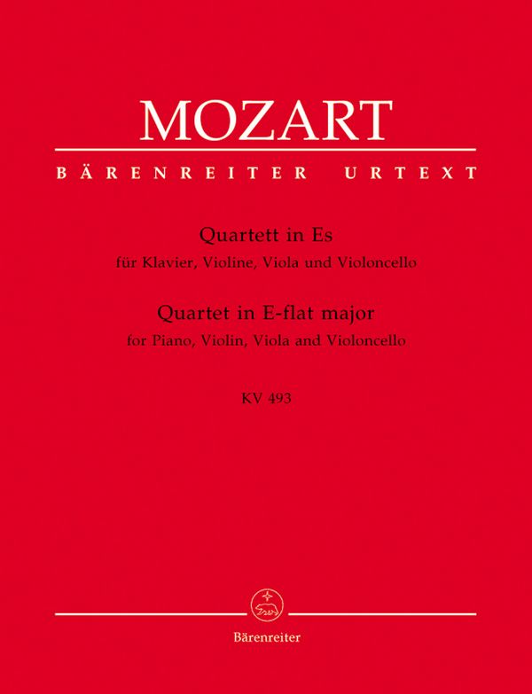 Quartett Es-dur KV493 &nbsp;&nbsp;für Klavier und Streichtrio&nbsp;&nbsp;Stimmen