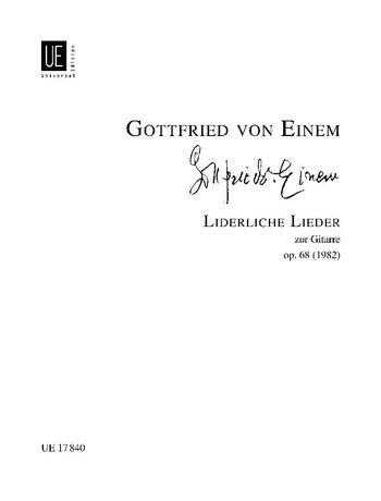 LIEDERLICHE LIEDER ZUR  GITARRE OP.68 FUER  GESANG UND GITARRE