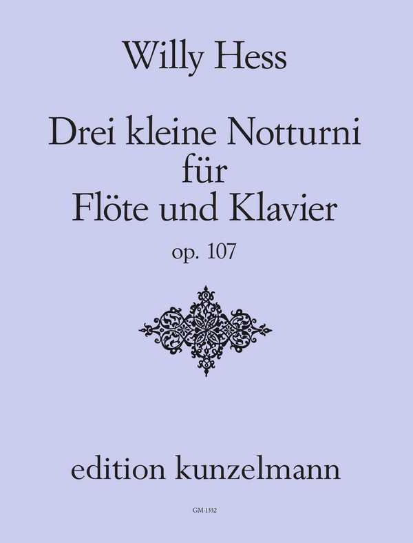 3 kleine Notturni op.107  für Flöte und Klavier  
