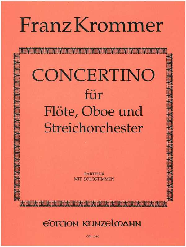 Concertino  für Flöte, Oboe und Orchester  Partitur und Solostimmen