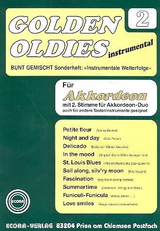 Golden Oldies Band 2   für Akkordeon Solo, Duo oder andere Tasteninstrumente  