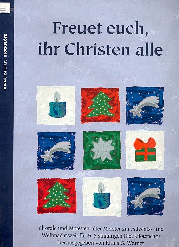 Freuet euch, ihr Christen alle&nbsp;&nbsp;für 5-6 Blockflöten (SoSSATB) (Ensemble)&nbsp;&nbsp;Partitur