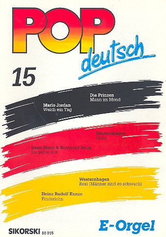 Pop deutsch Band 15: für E-Orgel&nbsp;&nbsp;&nbsp;&nbsp;