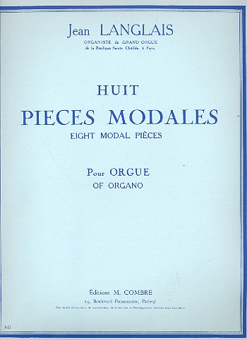 8 pièces modales  pour orgue  