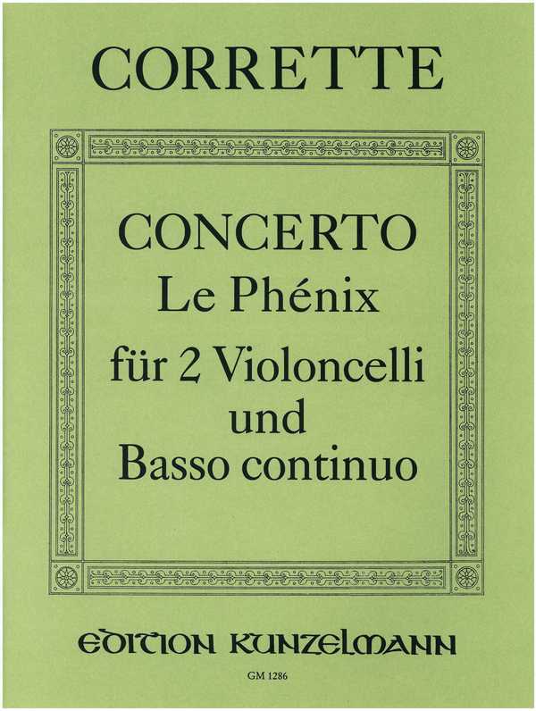 Concerto Le Phénix  für 2 Violoncelli und Bc  Partitur und Stimme