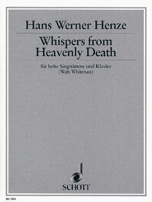 Whispers from heavenly death&nbsp;&nbsp;für hohe Singstimme und Klavier&nbsp;&nbsp;