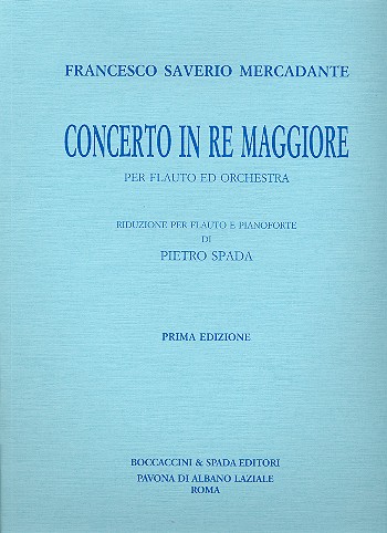 Concerto in re maggiore  per flauto e pianoforte  