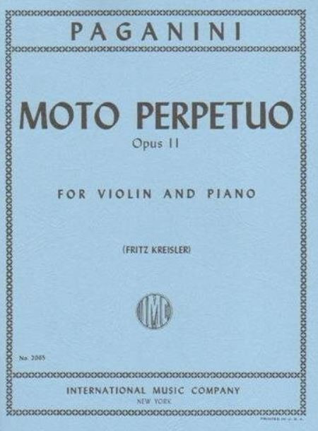 Moto perpetuo op.11&nbsp;&nbsp;for violin and piano&nbsp;&nbsp;KREISLER, FRITZ, ED