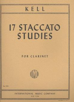 17 Staccato Studies&nbsp;&nbsp;for clarinet&nbsp;&nbsp;