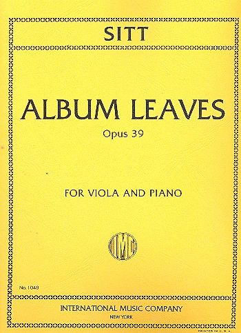 Album Leaves op.39  for viola and piano  