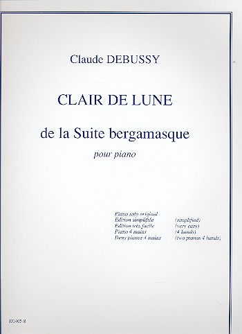 Clair de lune de la Suite bergamasque  pour piano  