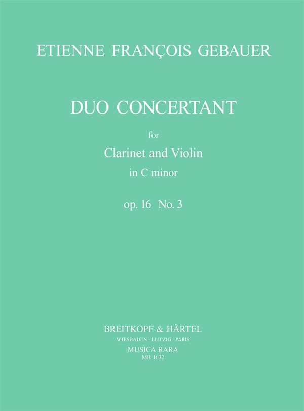 Duo concertant op.16,3  für Klarinette und Violine  Spielpartitur