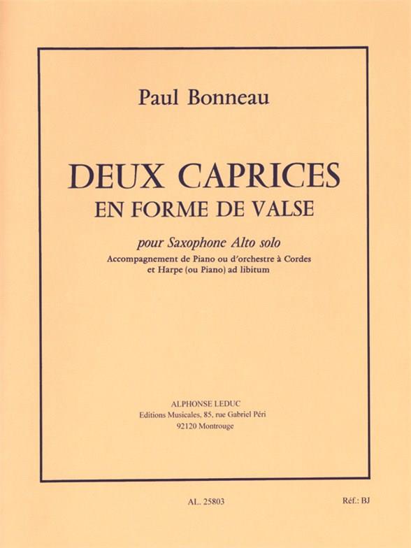 2 caprices en forme de valse&nbsp;&nbsp;pour saxophone alto solo, piano ad lib.&nbsp;&nbsp;
