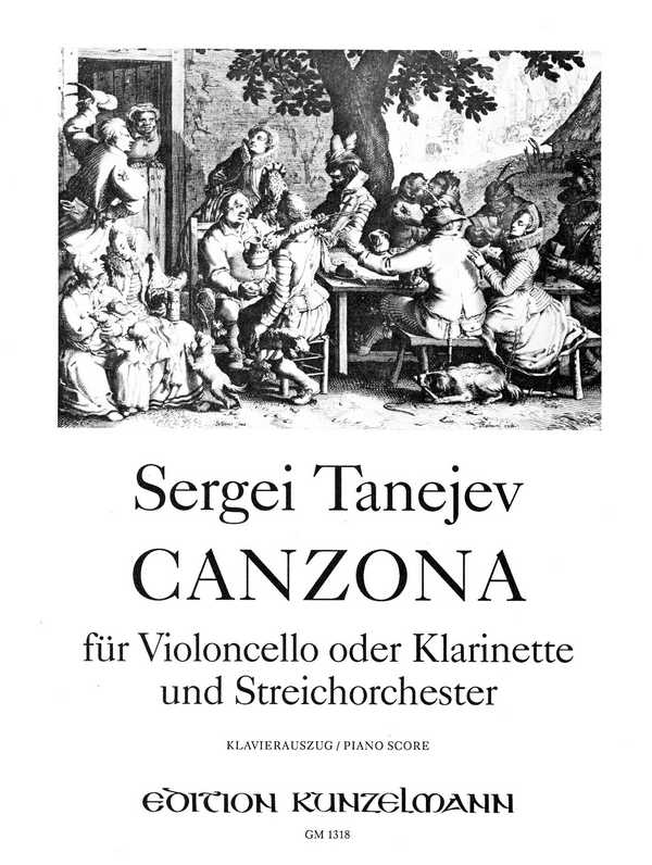 Canzona  für Violoncello, Klarinette und Streichorchester  für Violoncello (Klarinette) und Klavier