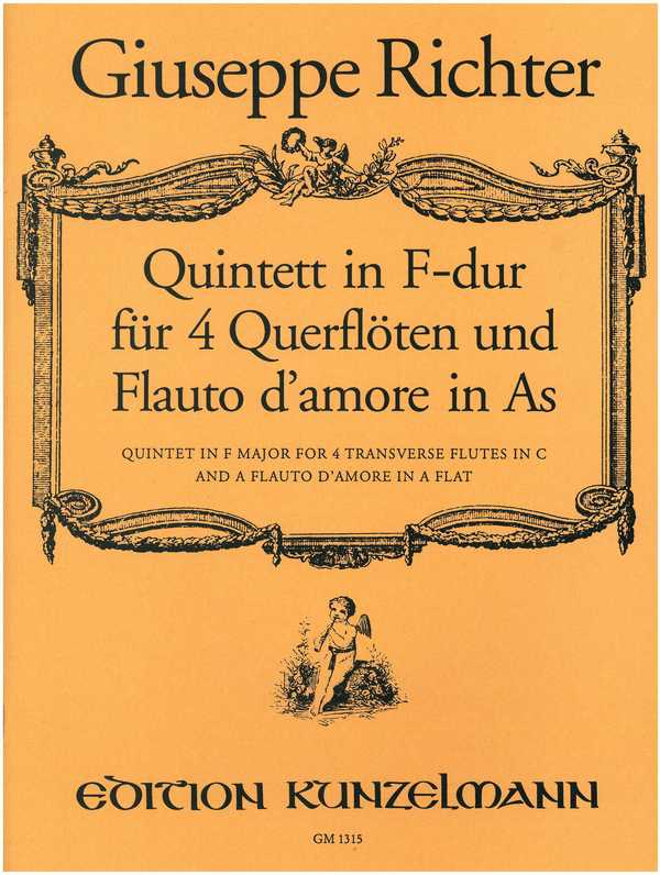 Quintett F-Dur&nbsp;&nbsp;für 4 Flöten und flauto d'amore in As&nbsp;&nbsp;