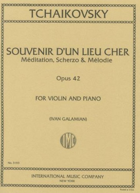 Souvenir d'un lieu cher op.42&nbsp;&nbsp;for violin and piano&nbsp;&nbsp;
