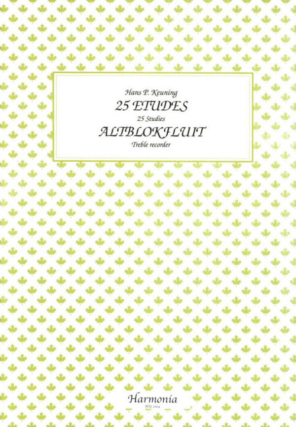 25 etudes&nbsp;&nbsp;for altblokfluit&nbsp;&nbsp;