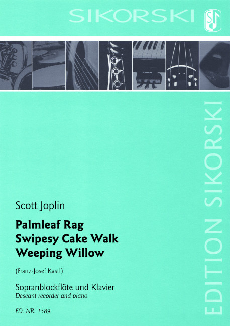 Palmleaf Rag, Swipesy Cake Walk,  Weeping Willow für Sopranblockflöte  und Klavier